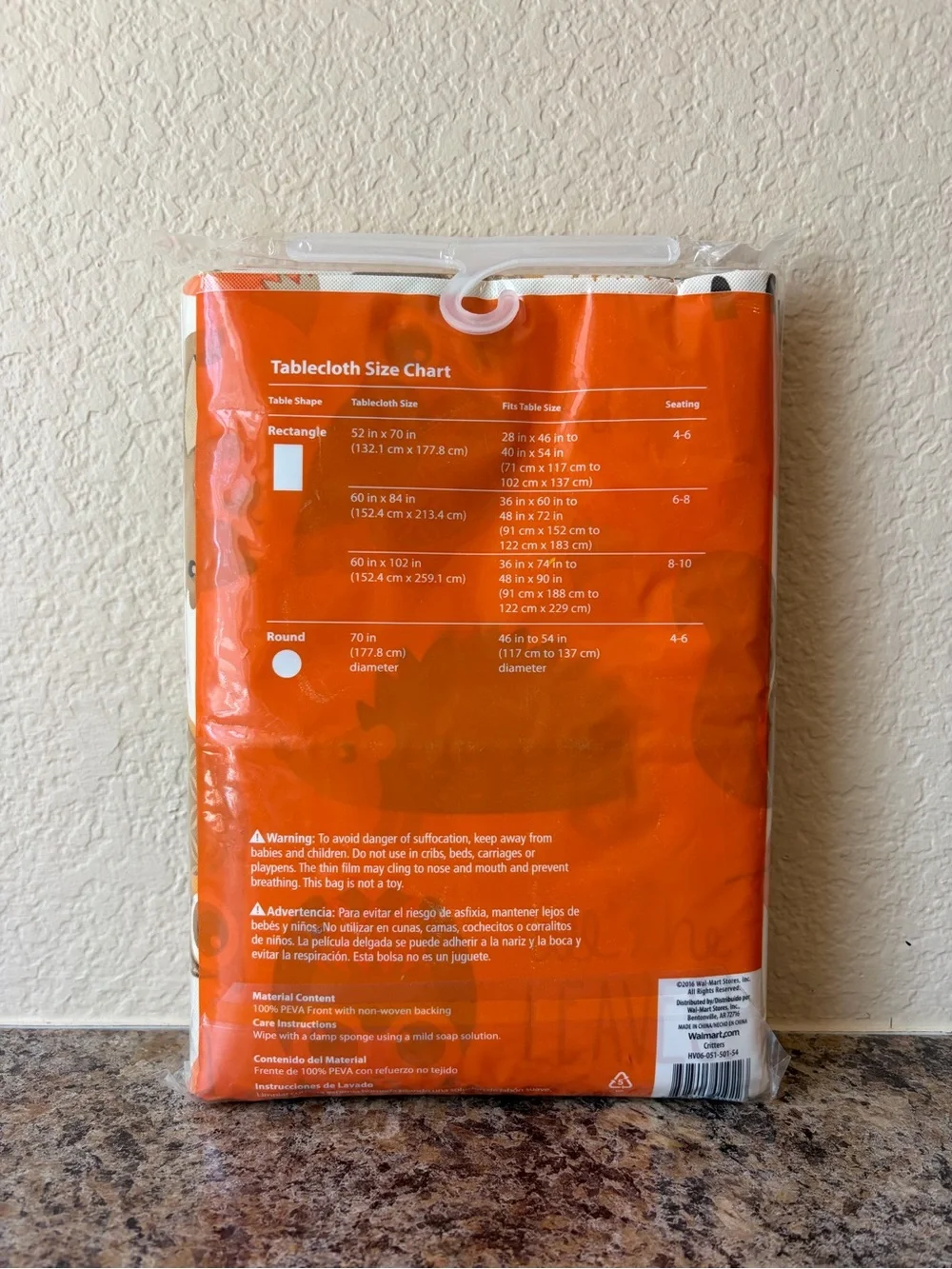 🦊Walmart Mainstays Fall Is Here Woodland Vinyl Tablecloth